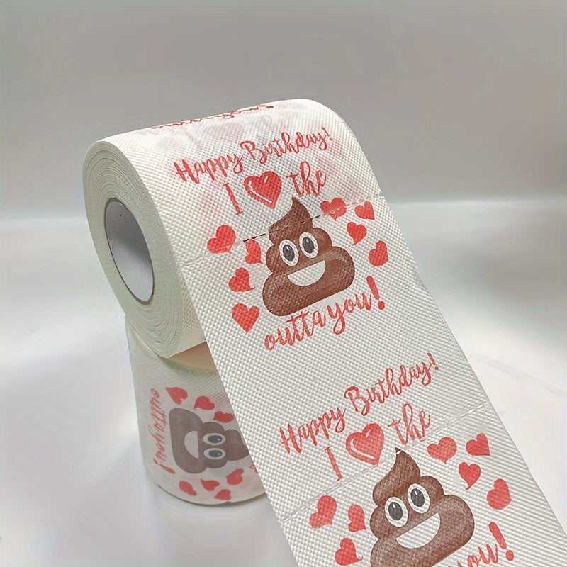Kulgu Sevgi Kaka Tug'ilgan Kun Tabriklari Tualet Qog'ozi - 3 Ply, Premium Sifatli Yog'och Pulpasi Ruloni Oila Tozalash Uchun va O'ziga Xos Sovg'a G'oyasi
