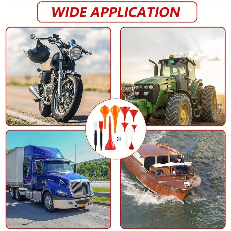 10 dona Plastik Avtomobil Filtri To'plami Uzun Bo'yin Keng Og'iz Yoqilgi Gaz Suv