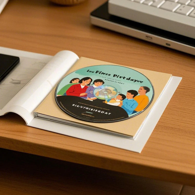 Writeable CD Surface for Custom DVD Covers Non-Wood Battery-Free Easy to Use