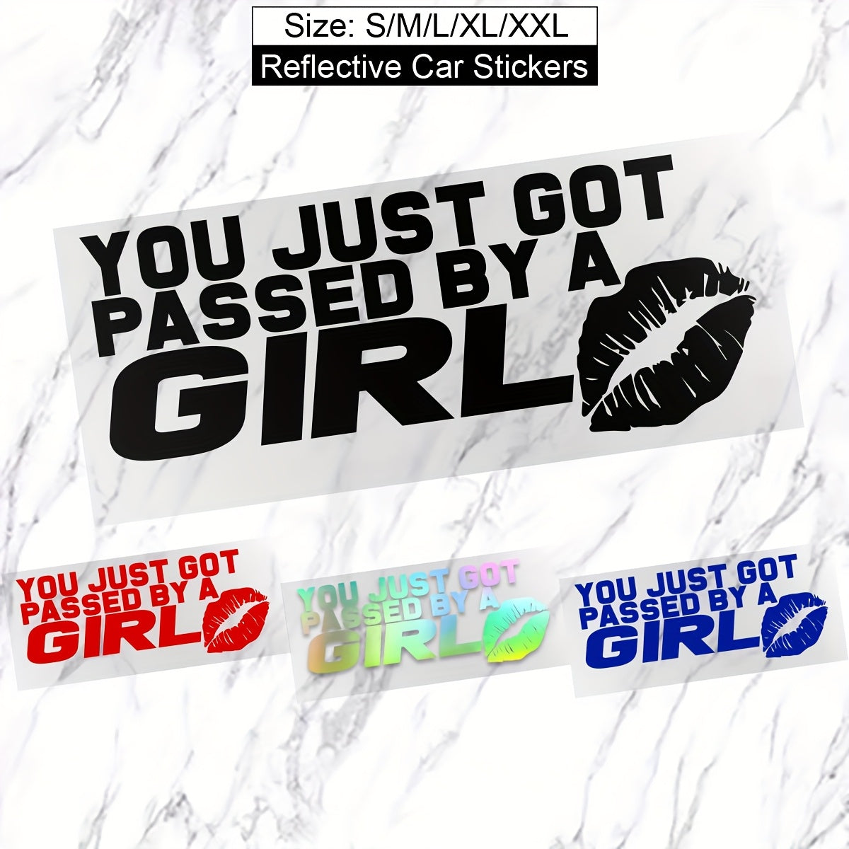 Girl Glitter Red Lip Print Car Sticker Waterproof Vinyl Decal