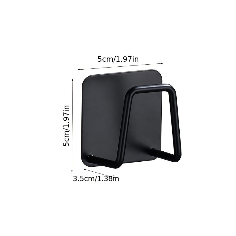 Set of 4 Stainless Steel Wall Mounted Organizers with Hooks and Sink Drain Rack