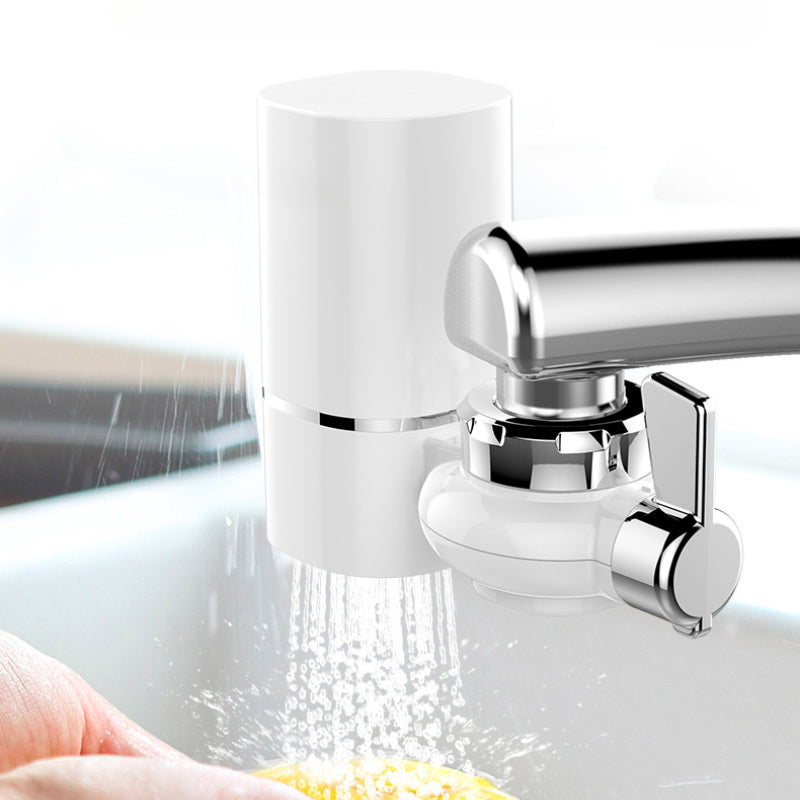 Water Filter Faucet Attachment with 5-Level Activated Carbon Filter and 2 Replacement Cores