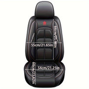 Blue and Black PU Leather Car Seat Cover All-Season Durable Easy Install