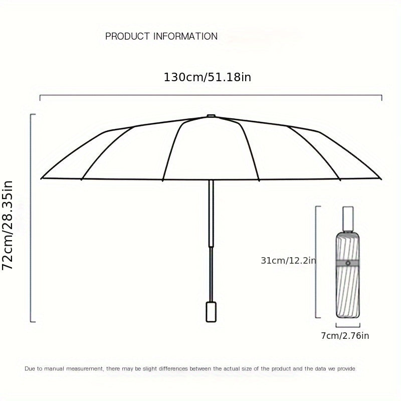 UV, shamol va suv o'tkazmaydigan himoya bilan ko'p funksiyali katta soyabon. Oila uchun ideal bo'lgan qo'lda ochiladigan mustahkam 12 ta qirrali dizayn.