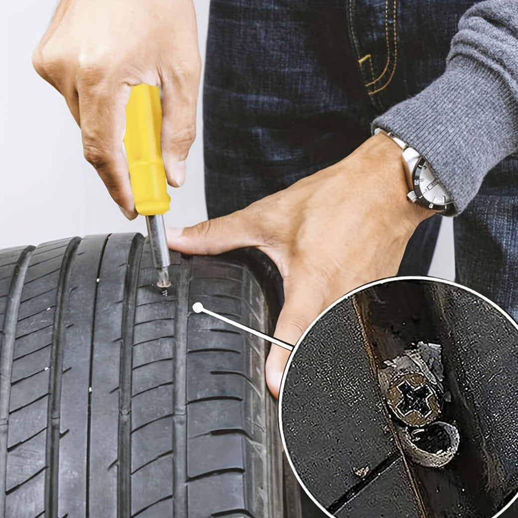 Универсальный набор для ремонта шин, резиновые гвозди, винты для автомобиля, мотоцикла, велосипеда