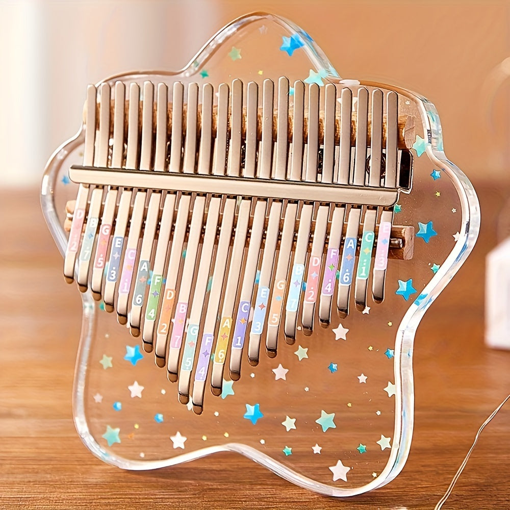 21-Note Crystal Clear Acrylic Kalimba Thumb Piano for Adults Gift