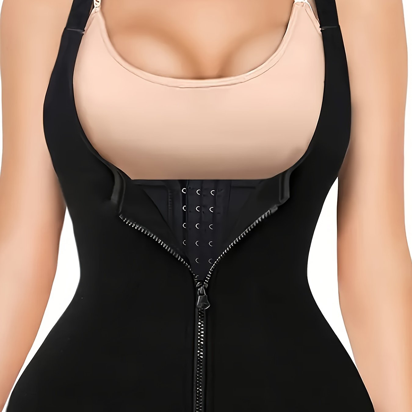 Women's Neoprene Sports Vest for Sauna and Exercise Solid Color Medium Stretch Scoop Neck
