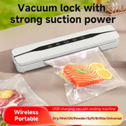 USB rechargeable vacuum sealer 62Kpa suction for food preservation