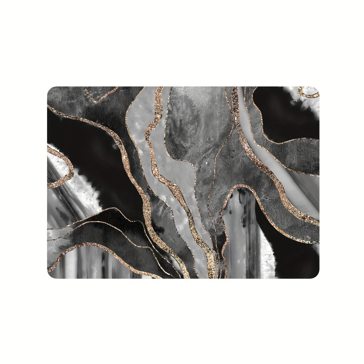 Gray and White Striped Area Rug Non-Slip Machine Washable Polyester for Living Room Bedroom