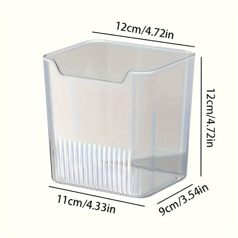 10 Pieces Clear Plastic Refrigerator Organizer Bins Stackable Storage Containers