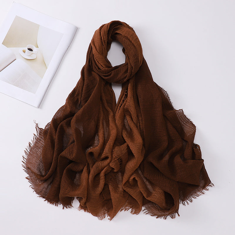 Women's Bohemian Gradient Hijab Scarf Polyester Stretchy Tie-Dye Multi-Color for Outdoor and Ramadan