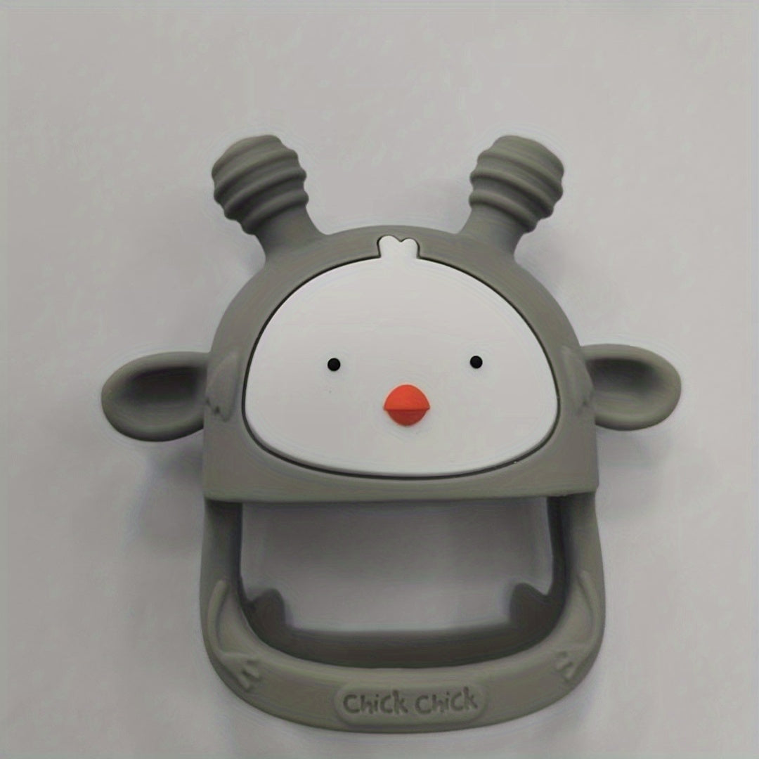 Silikon materialidan tayyorlangan chaqaloqlar uchun tish chiqargich o'yinchoq, bolalar uchun xavfsiz, chirqirash ovozi, 6-12 oylik bolalar uchun mos, BPA dan holi, hech qachon qo'lga tushmaydi (1/2 to'plam)