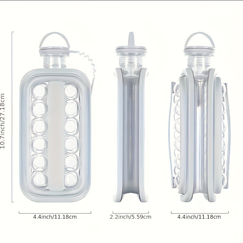 Portable Ice Maker and Cube Tray 17 Grids for Coffee and Juice Cooling