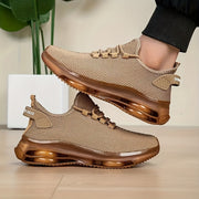 Women's Mesh Knit Casual Basketball Sneakers Khaki Lightweight Shoes