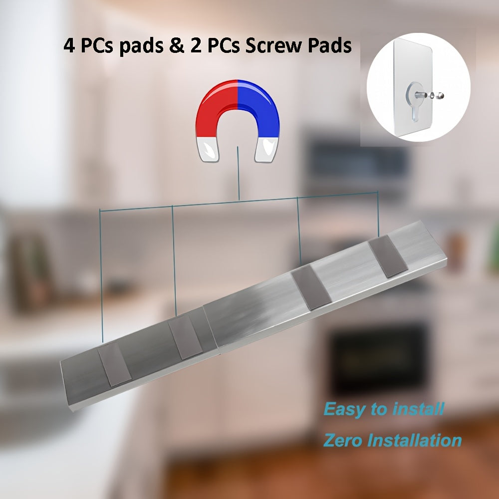 Magnetic Stainless Steel Spice Rack with Adjustable Shelf for Kitchen Organization