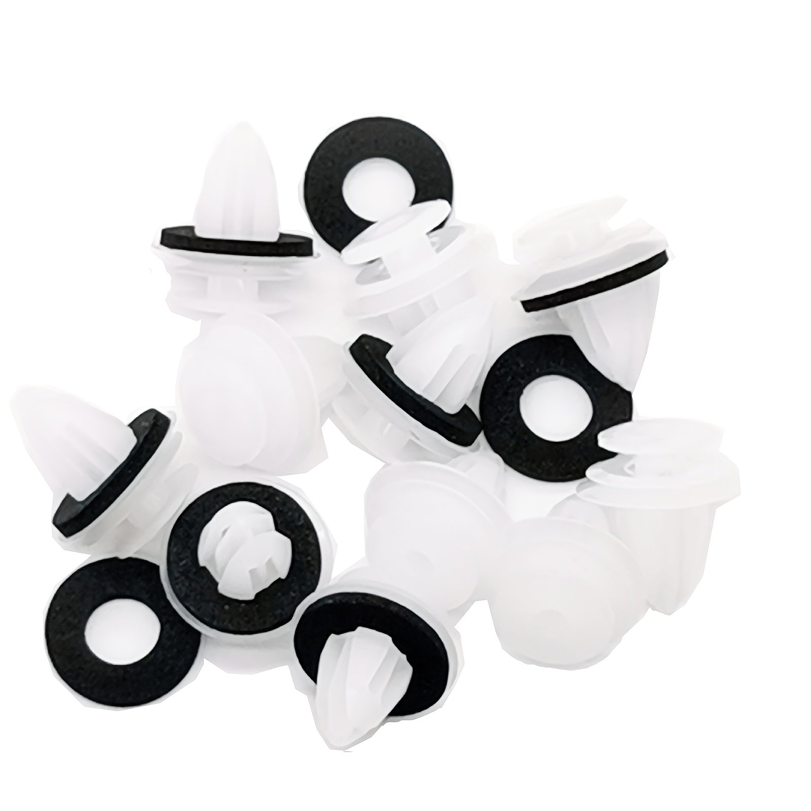 50 Pcs Car Door Panel Clips White Green Plastic Fasteners for Bumper Trim