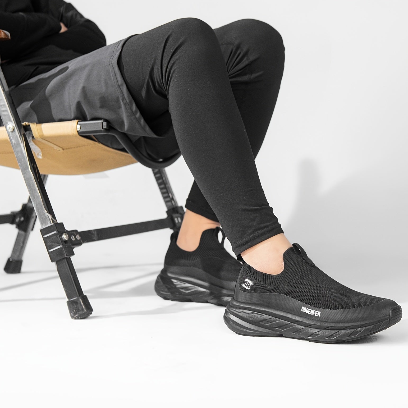 Men's Breathable Slip-On Sock Shoes Casual Sneakers for Outdoor Walking Jogging Camping