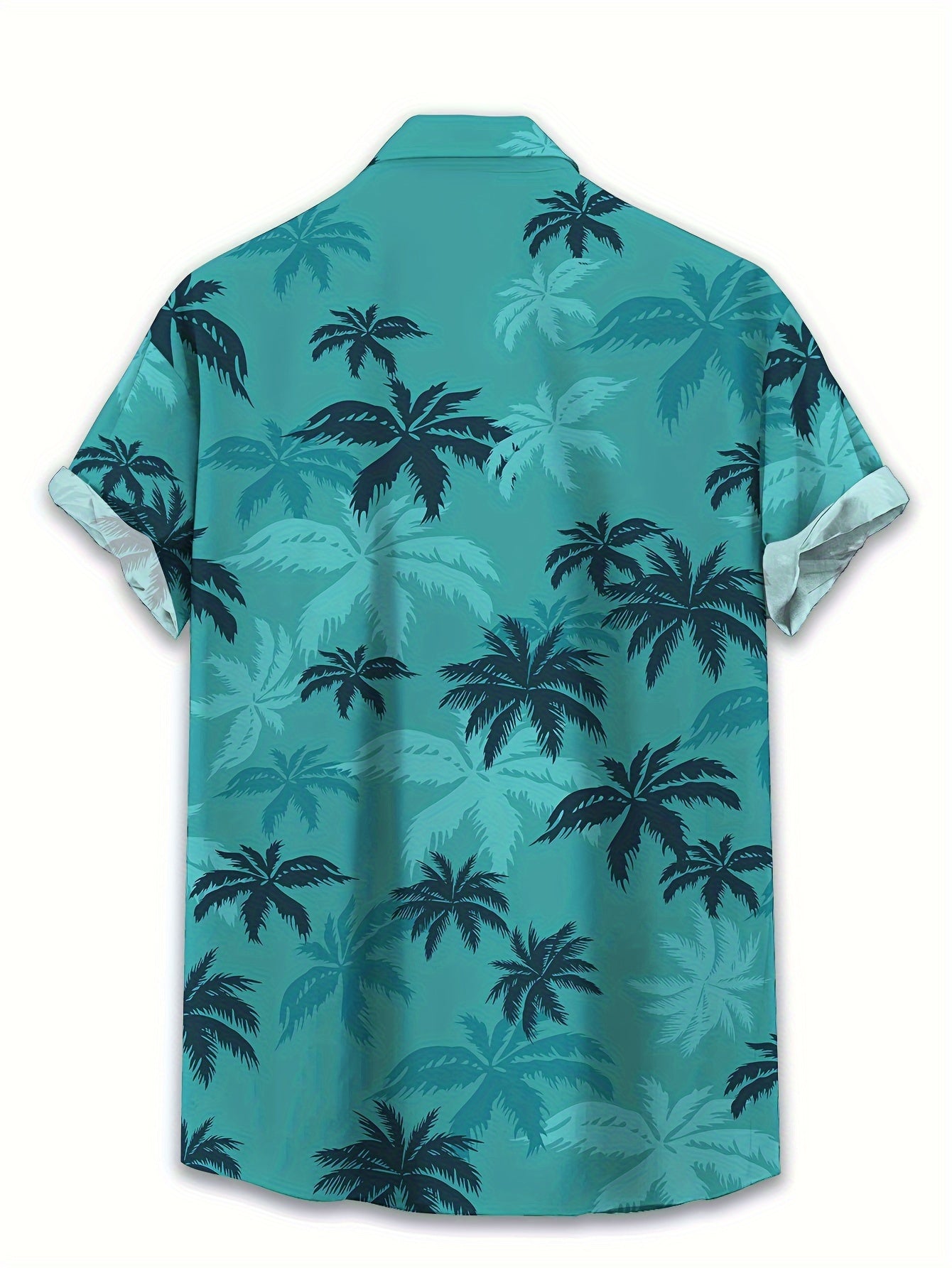 Camisa casual de manga corta para hombre con estampado de palmeras de coco para vacaciones de verano en la playa y regalos