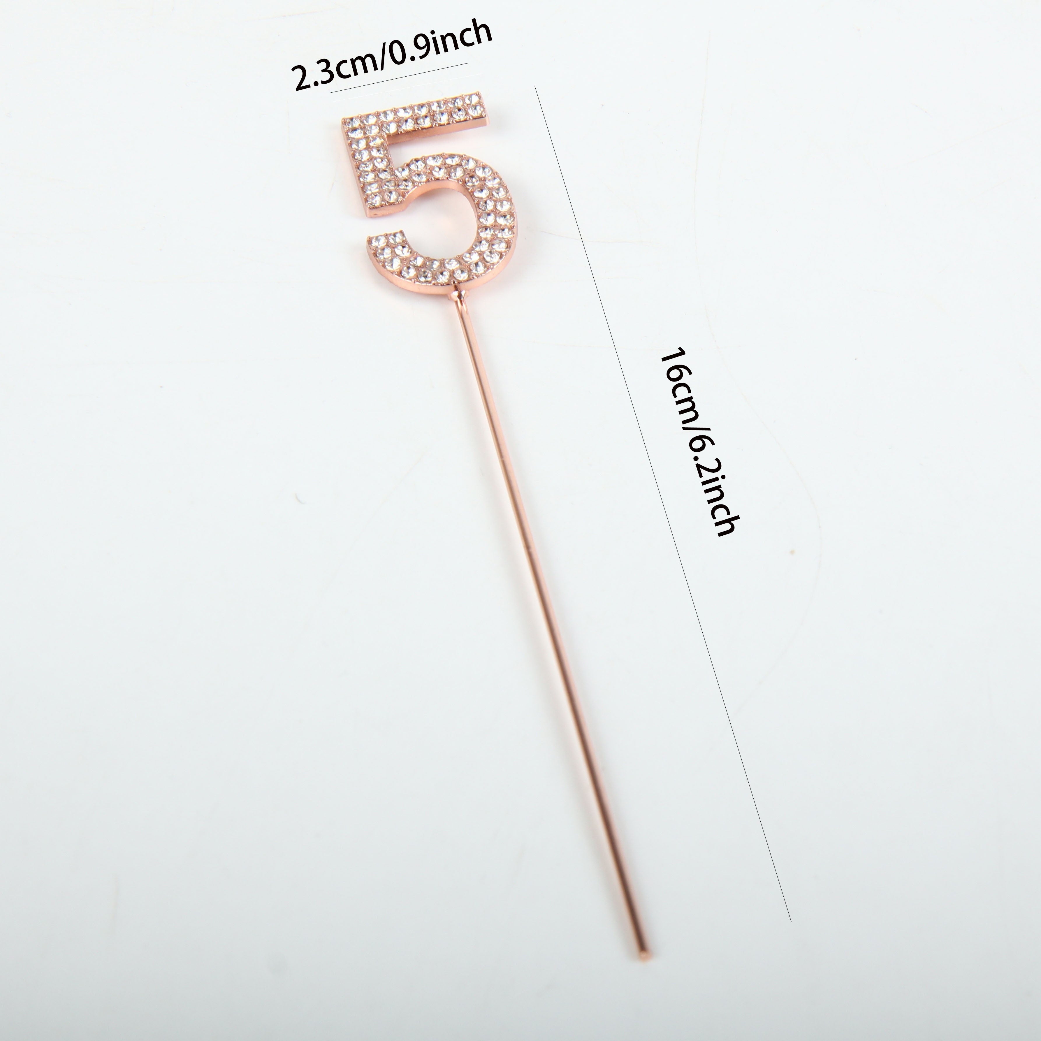 Gold or Silver Rhinestone Cake Topper for Birthdays Weddings and Showers