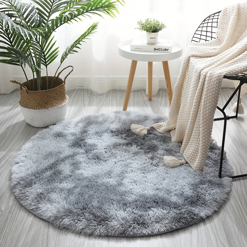Plush Round Carpet Soft Stain-Resistant Slip-Resistant for Bedroom Living Room