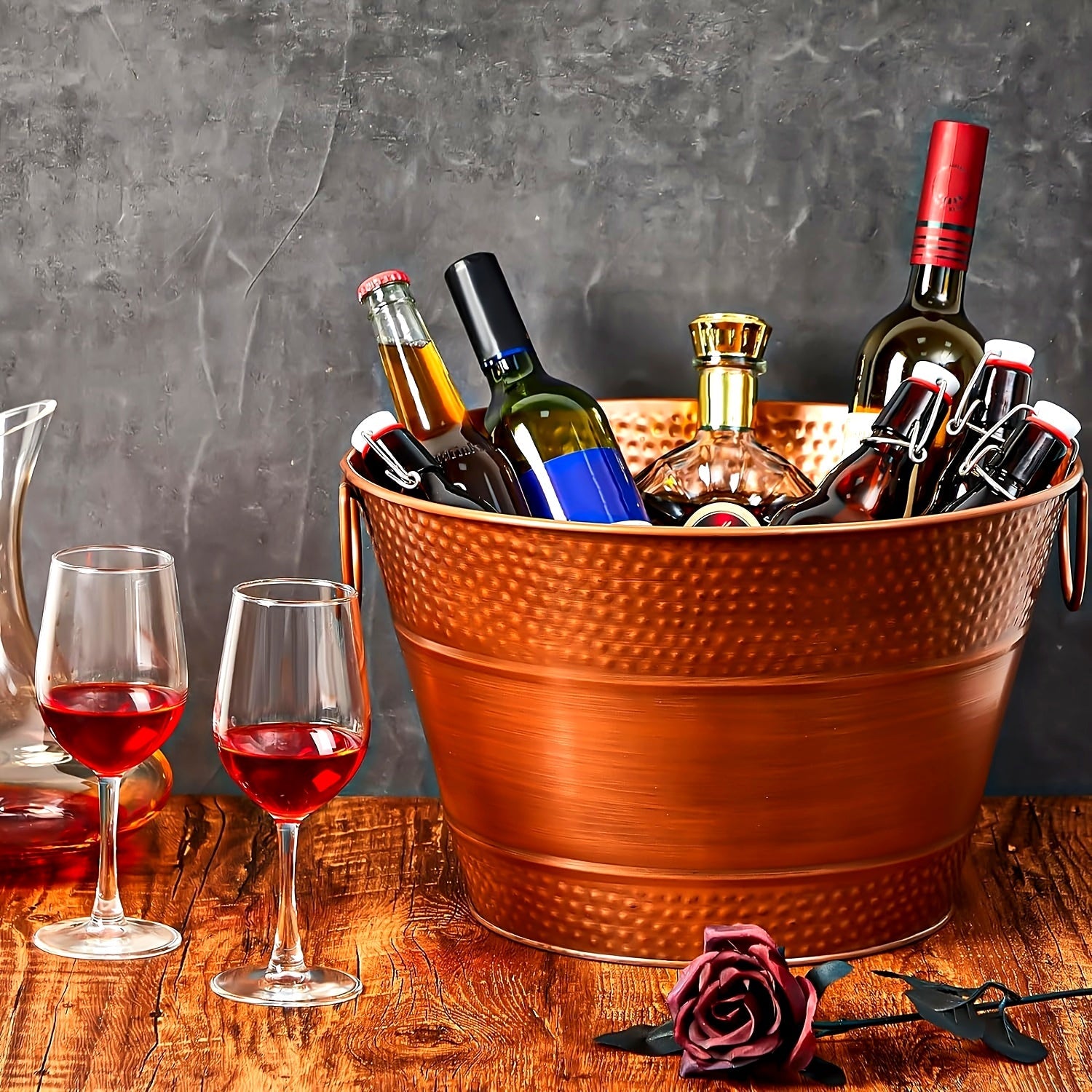 14.8 Quart Stainless Steel Insulated Beverage Tub for Parties and Oktoberfest