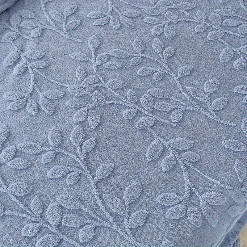 Jacquard Embossed Throw Blanket All-Season Polyester Knit Square Weight 200-250g