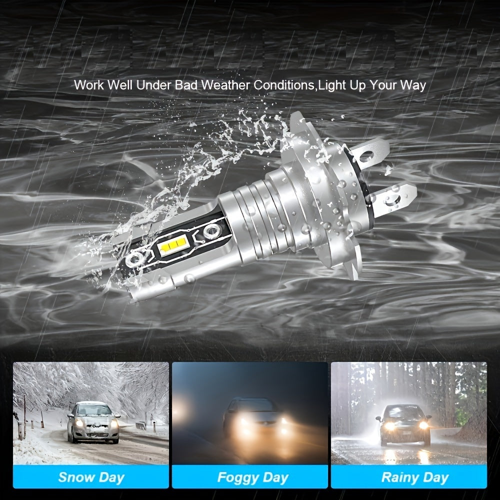 2 шт. LED-лампочки H7 для головного света 6000K белого цвета Canbus 18000Лм 60Вт для автомобиля, грузовика, мотоцикла