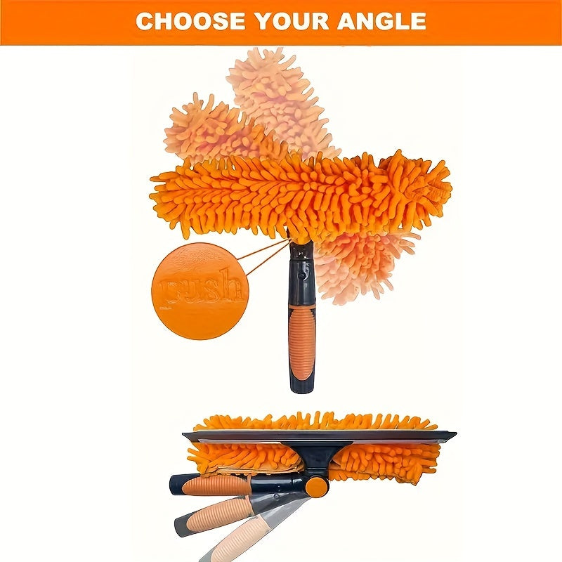 Telescopic tayoq bilan mikrotoʻqimalik duster, burchakni sozlash mumkin, 5m kengaytiriladigan, ichki va tashqi tozalash