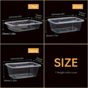10-30 Pack Clear Plastic Food Storage Containers with Lids, Leak-Proof, Microwave Safe