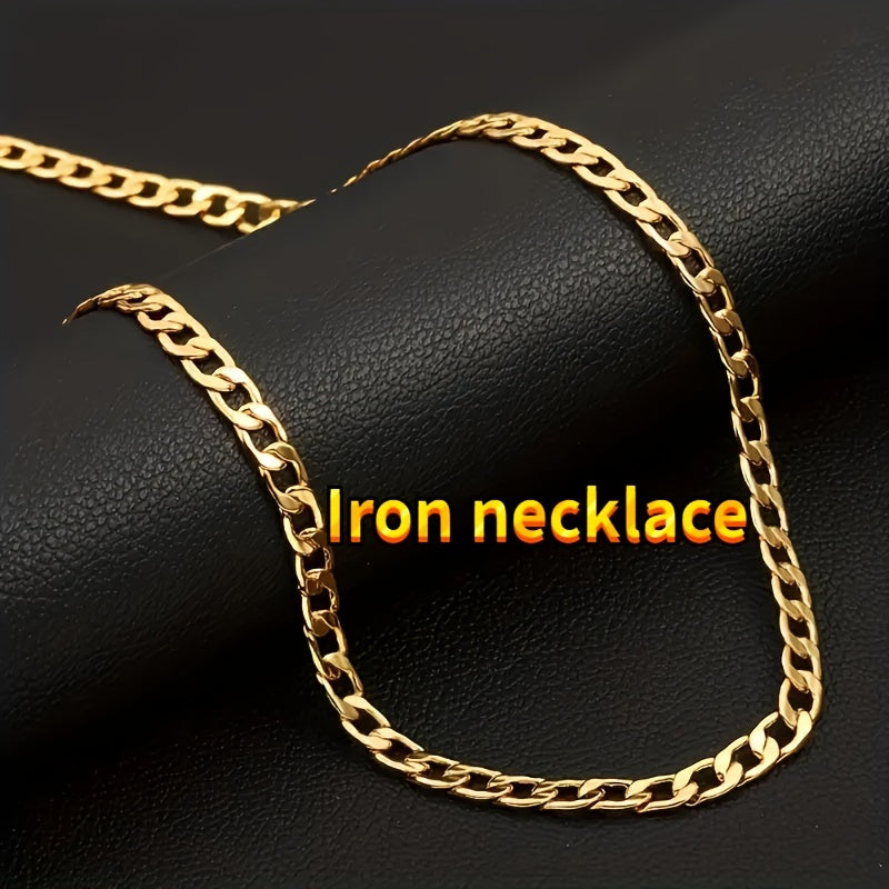 Men's Fashion Jewelry Set Stainless Steel Necklace Bracelet Ring Retro Hip-Hop Punk Style 3 Pieces