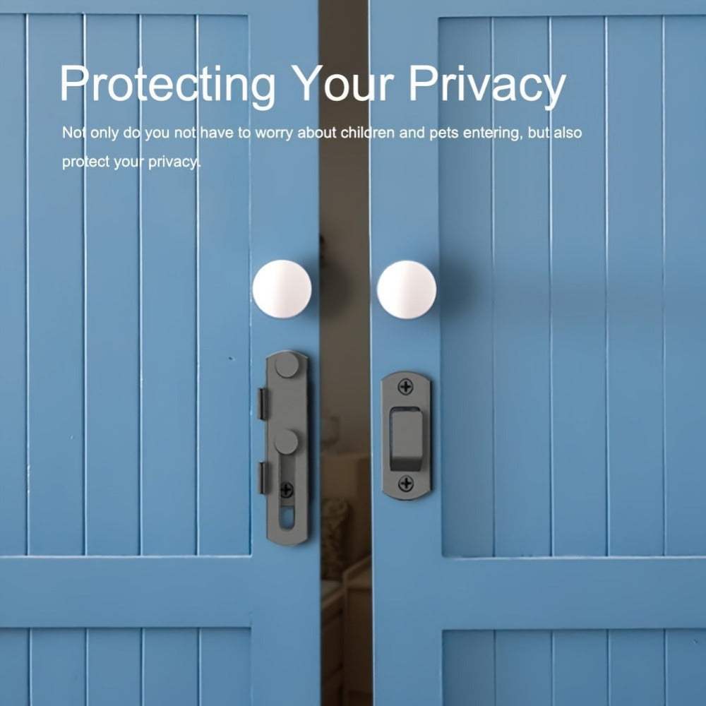 Stainless Steel Barn Door Lock Set 180° Flip Sliding Latch for Doors Windows