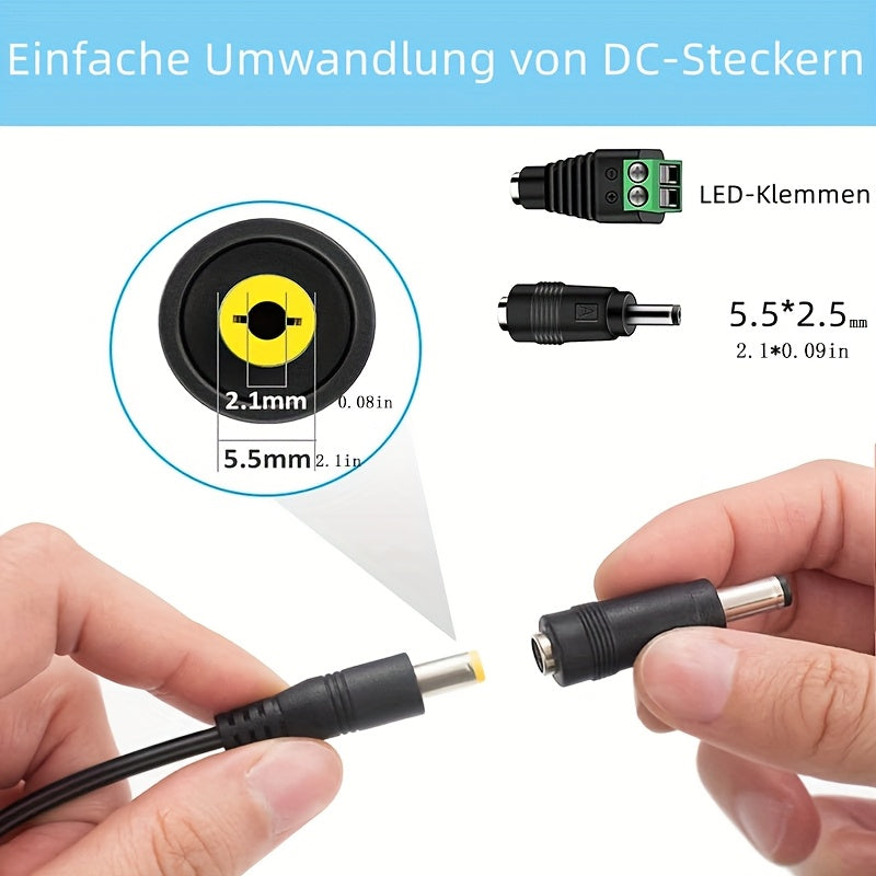 12V 1A Power Adapter for CCTV Cameras LED Lights Routers Black European Plug