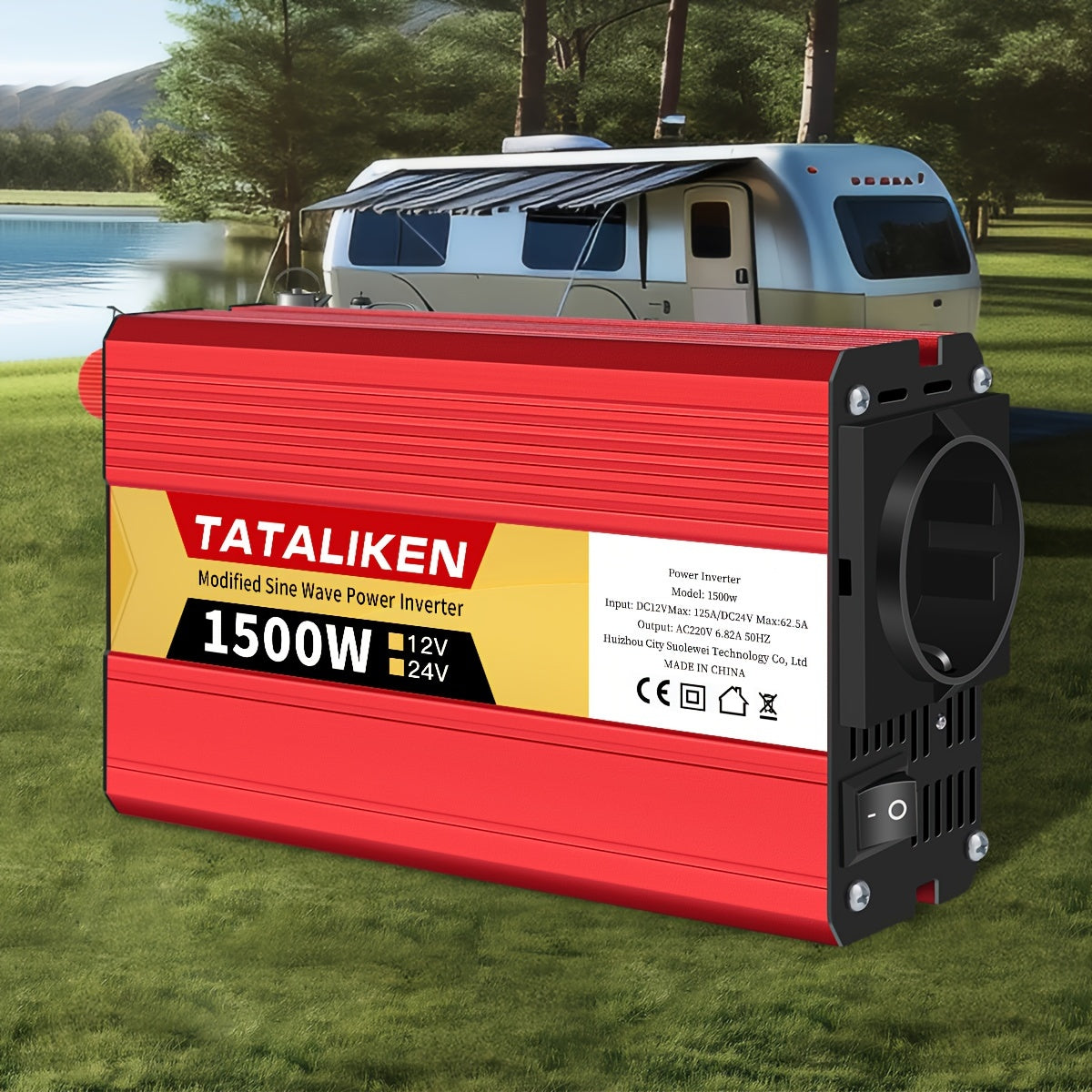 2500W Car Power Inverter DC 12V to AC 220V with USB Charger for RV Travel