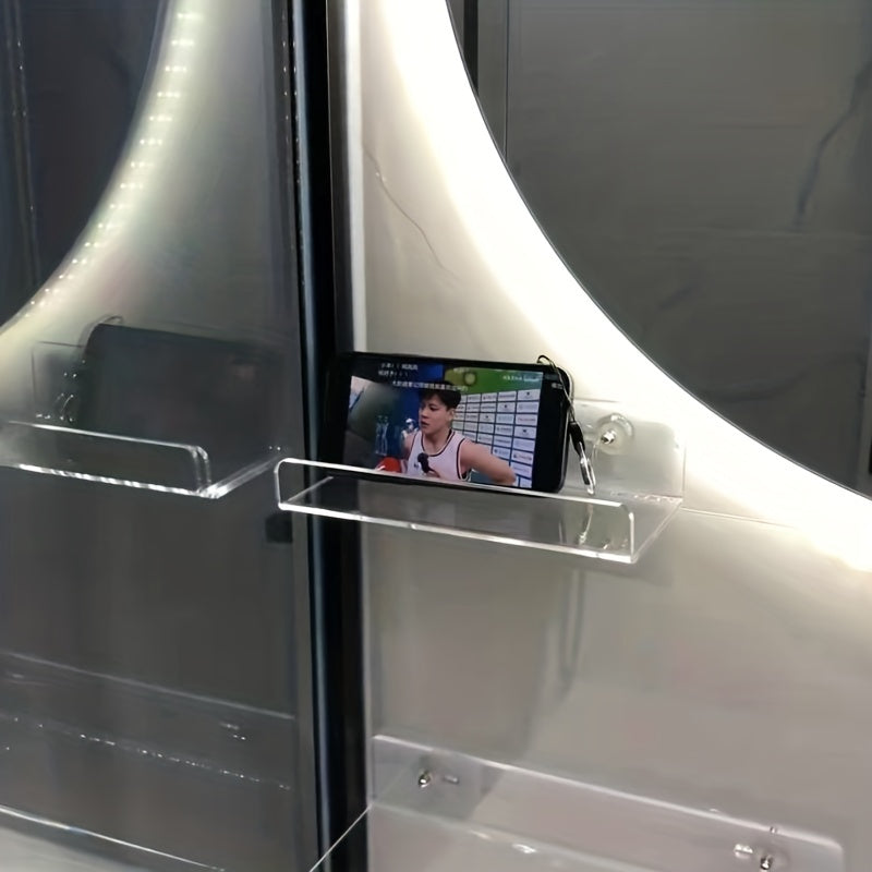 Acrylic Bathroom Shelf Wall Mount Punch-Free Toilet Storage Organizer