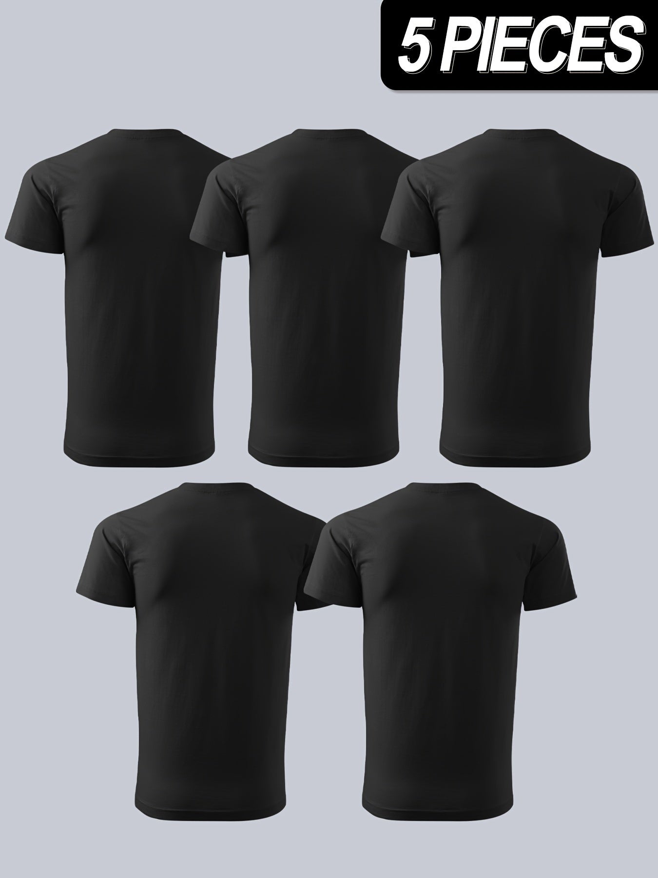 Мужские футболки спортивные с коротким рукавом, 5 штук, большого размера, дышащий полиэстер, повседневные