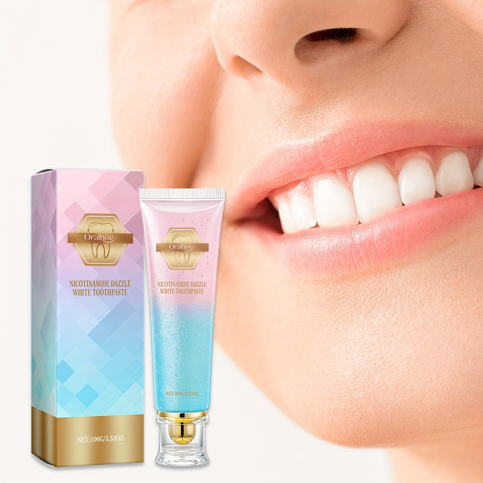 Whitening Toothpaste 100g Deep Clean Fresh Breath Peppermint Aloe