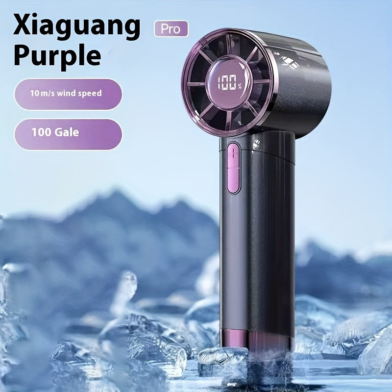 Portable Handheld Fan with Adjustable Speed Rechargeable Battery USB Charging Compact for Travel Camping Outdoor