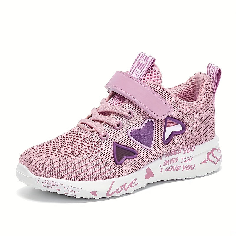 Girls' Knitted Casual Shoes for Spring and Summer with Shock-Resistant Features