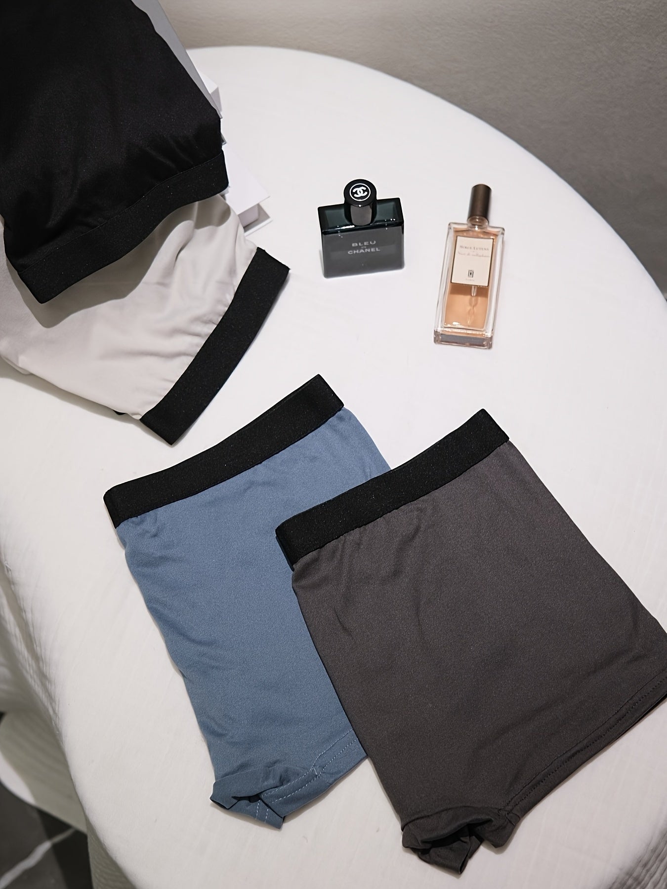 Men's Breathable Boxer Briefs 4-Pack Polyester Spandex Solid Color Comfortable Stretch