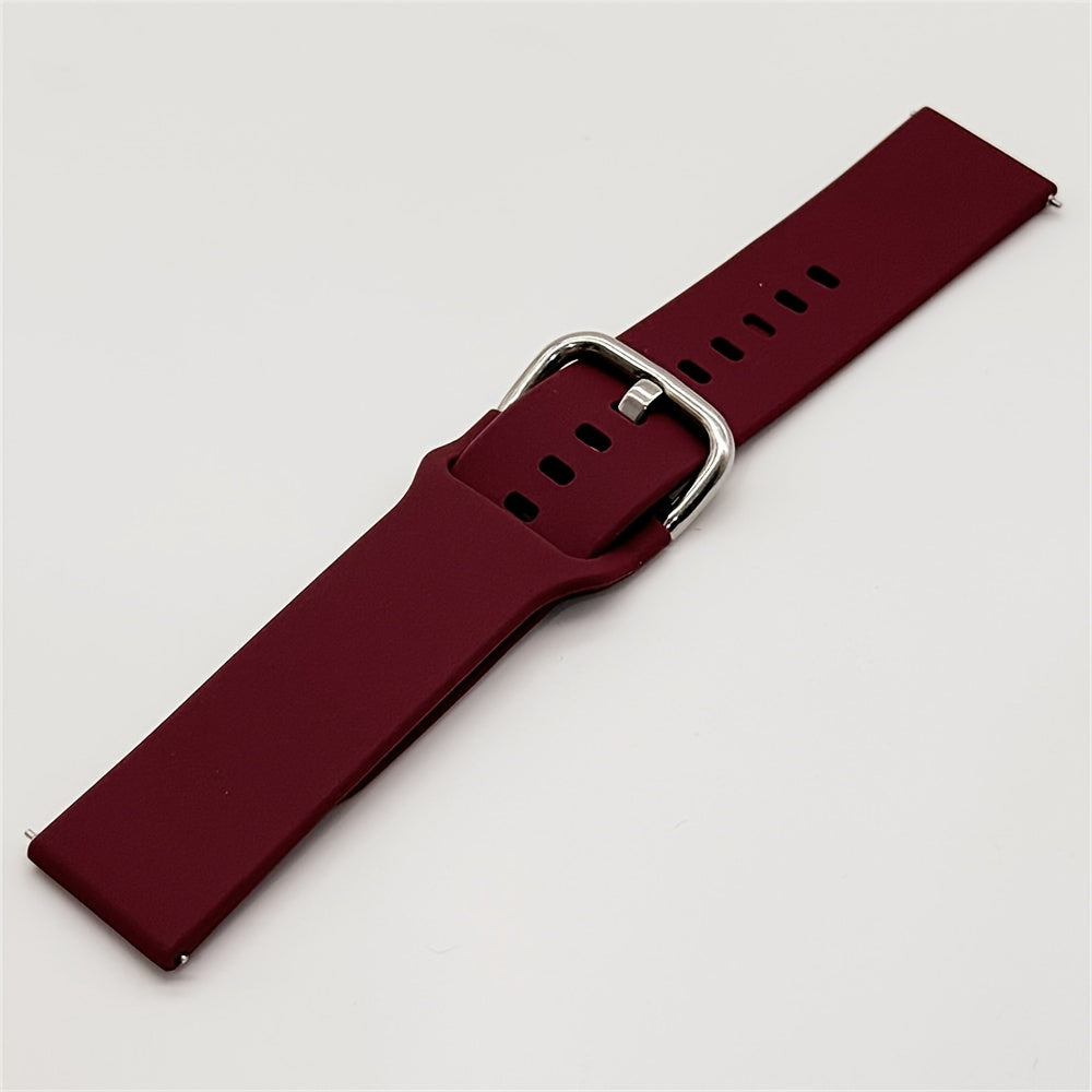Unisex Silicone Watch Bands 20mm 22mm for Smartwatches with Tang Buckle or Loop Fastener