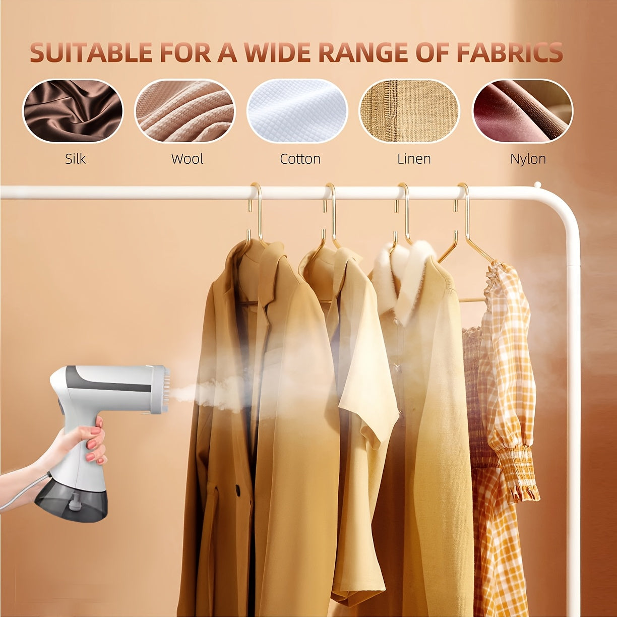 Portable Handheld Garment Steamer – Quick Wrinkle Remover 300ml Travel & Home