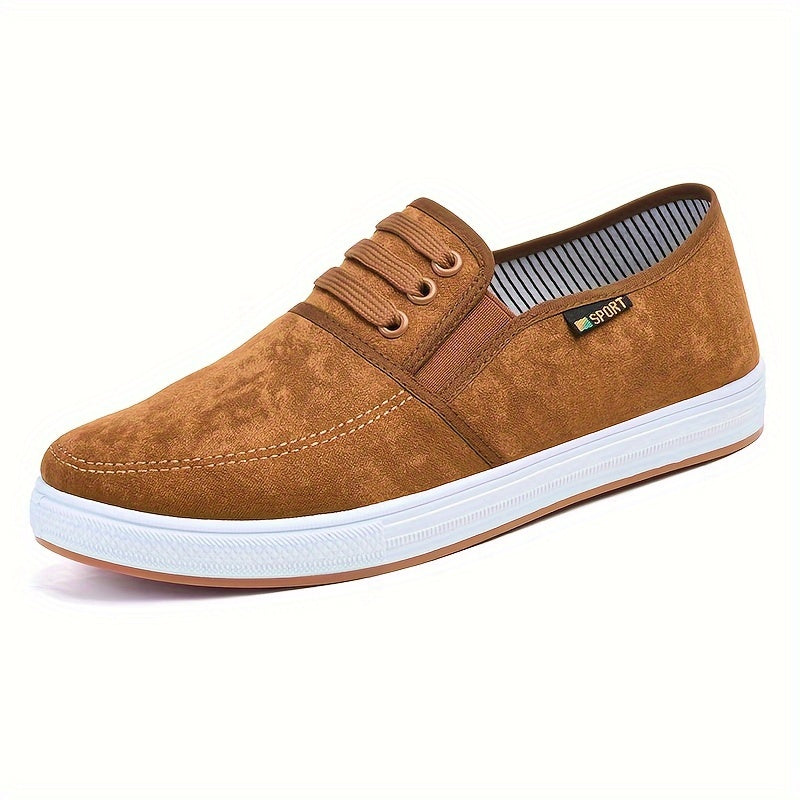 Мужские кожаные мокасины-слипоны для повседневной носки, тренировок, походов с резиновой подошвой