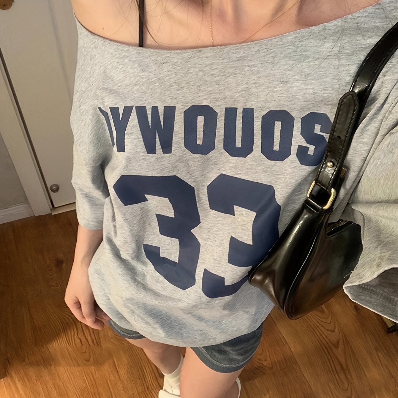 Женская элегантная трикотажная футболка с принтом букв, свободного кроя, короткий рукав, 90% полиэстер, 10% эластан, топ без бретелей для весны/лета