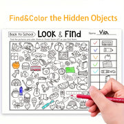 Children's Hidden Object Book for Focus Attention Observation Skills Interactive Activity