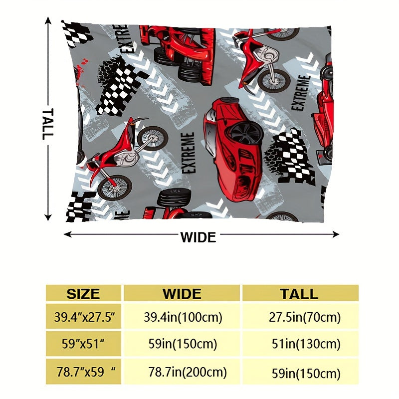 Contemporary Digital Print Flannel Throw Blanket for Travel Camping Lounge Bed Sofa