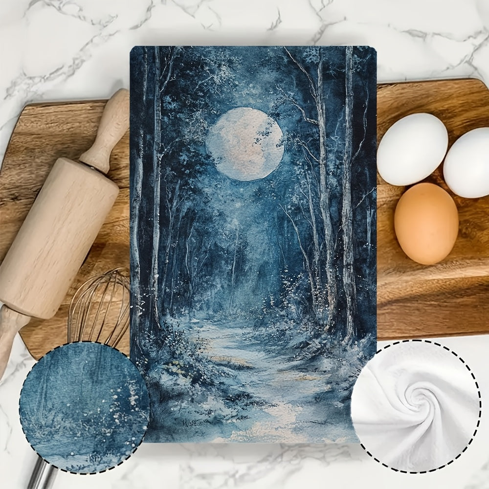Moonlit Grove Kitchen Towels Set of 2 Ultra Soft Absorbent 40x60 cm