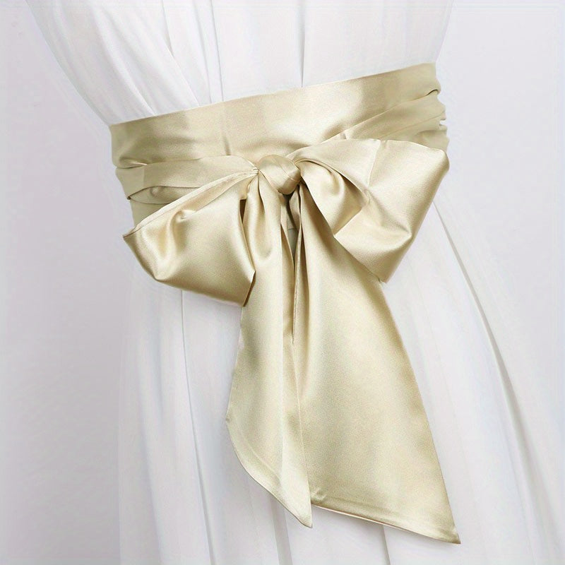 Женский сатиновый корсетный пояс с бантом, широкий пояс и детали корсета