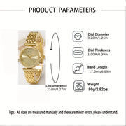 Ayollar uchun quarts soat, zanglamas po'lat bilan ta'minlangan taqish, zamonaviy va nafis soat