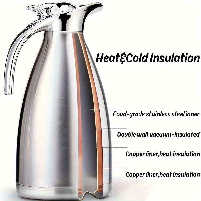 Stainless Steel Thermal Carafe Vacuum Insulated Keeps Coffee Hot 12 Hours Cold 24 Hours
