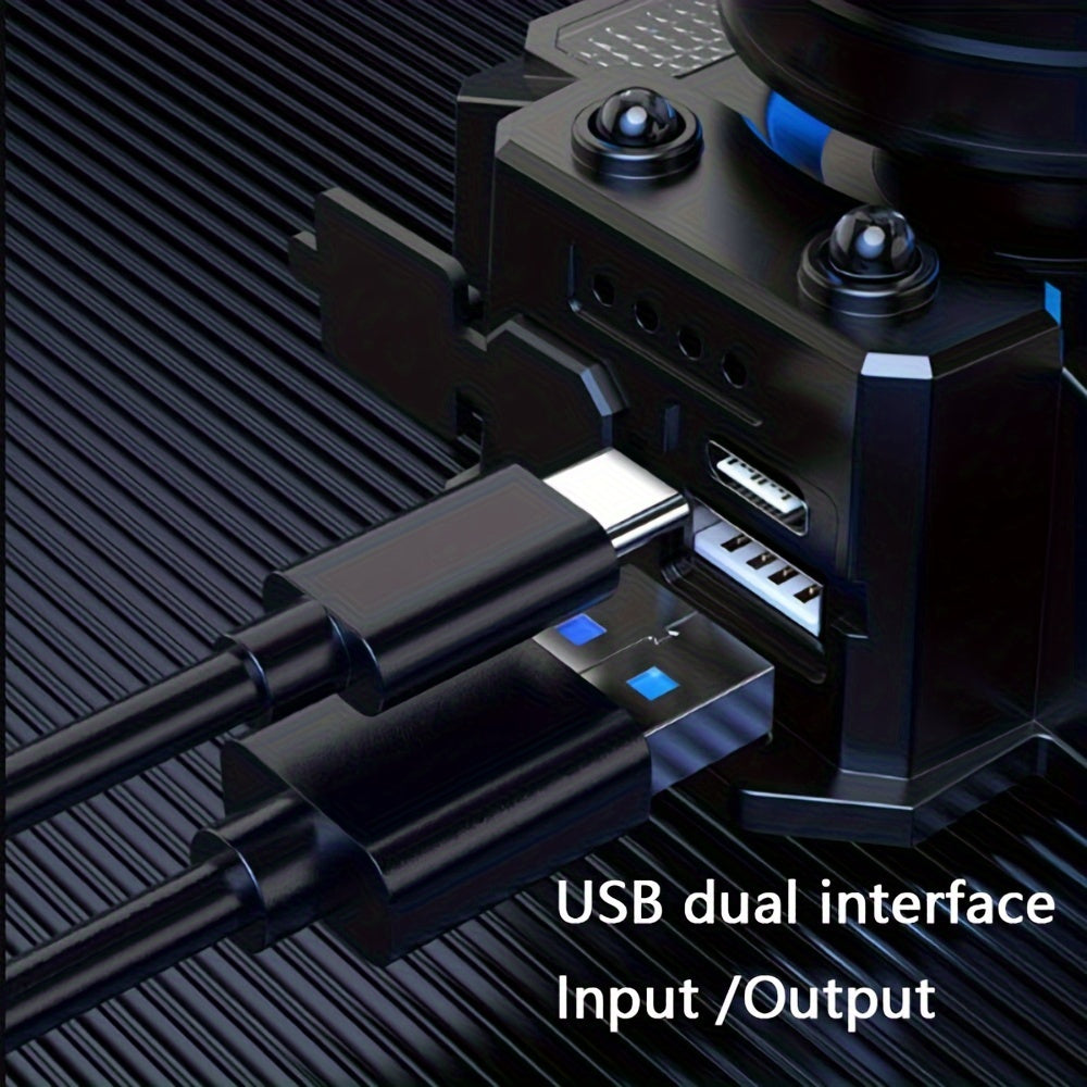 Rechargeable LED Headlamp for Outdoor Activities and Emergencies Waterproof Non-Waterproof Lightweight Headlight for Camping Running Hunting Fishing